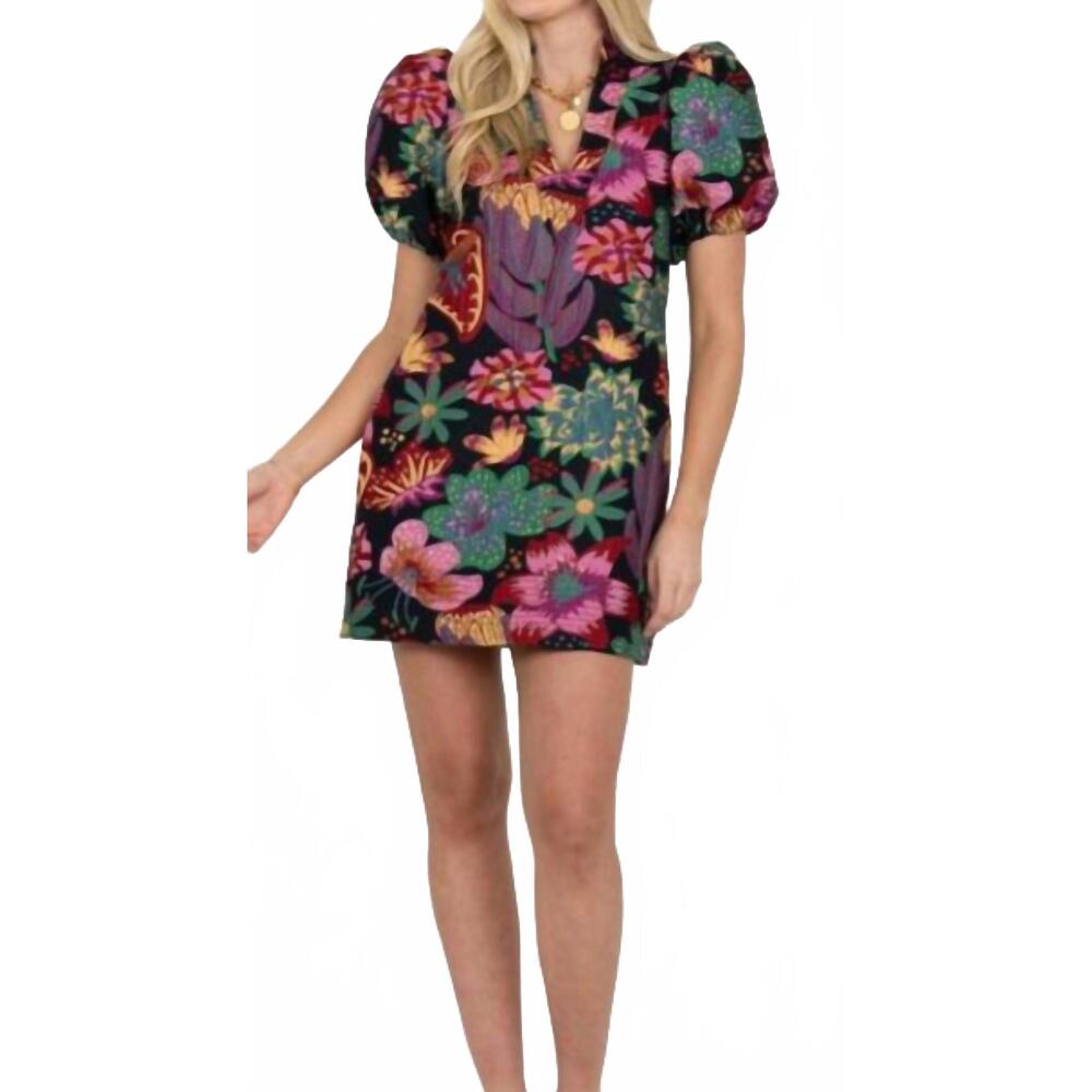 NEW EMILY MCCARTHY hampton mini dress in midnight garden